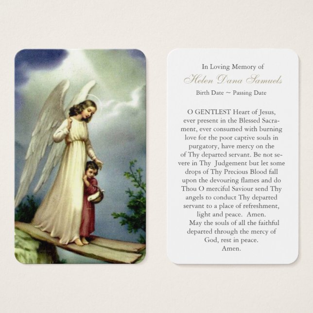 Cartes de prière | Arch Angel Michael (Devant & derrière)