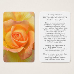 Cartes de prière Belle Rose Jaune