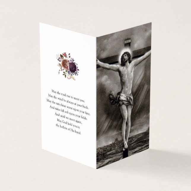 Cartes de prière catholiques | Crucifixion de Jésu (Extérieur)