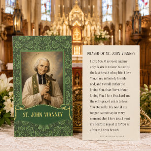 Cartes de prière catholiques St. John Vianney Tr