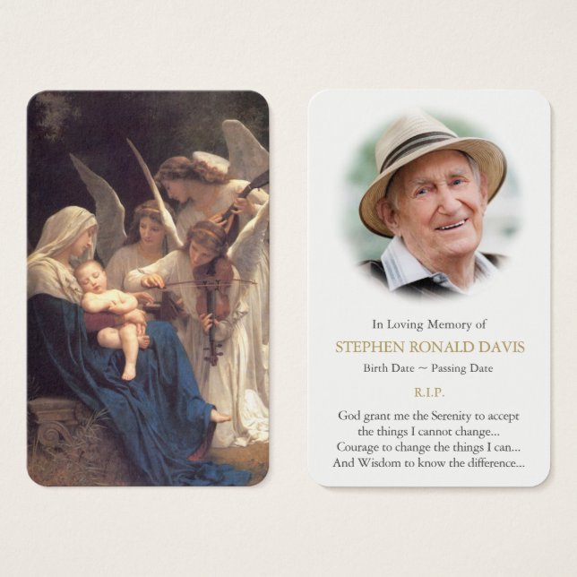 Cartes de prière | Chanson des anges (Devant & derrière)