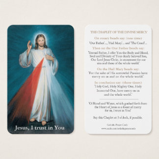 Cartes de prière | Chaplet de la miséricorde divin