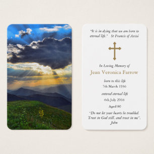 Cartes de prière Ciel céleste