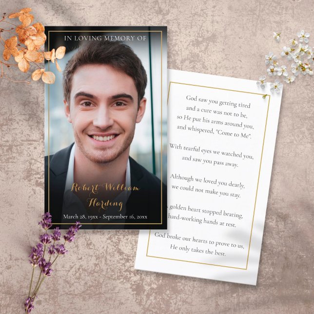 Cartes de prière commémoratives de deuil modernes  (Créateur téléchargé)