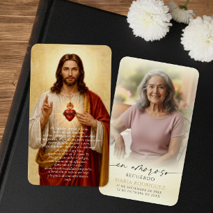 Cartes de prière commémoratives espagnoles du Sacr