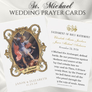 Cartes de prière de mariage catholique St. Michael