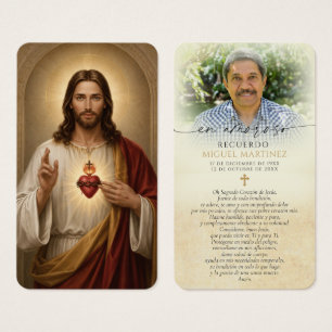 Cartes de prière espagnoles commémoratives du Sacr
