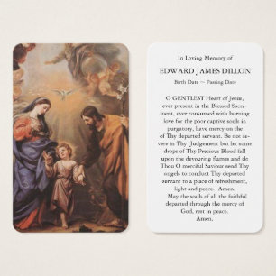 Cartes de prière Fête de la Sainte Famille
