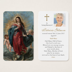 Cartes de prière L'Immaculée Conception
