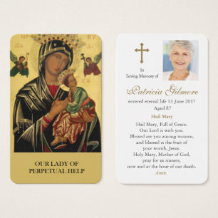 Cartes de prière   Notre Dame Perpetual Help