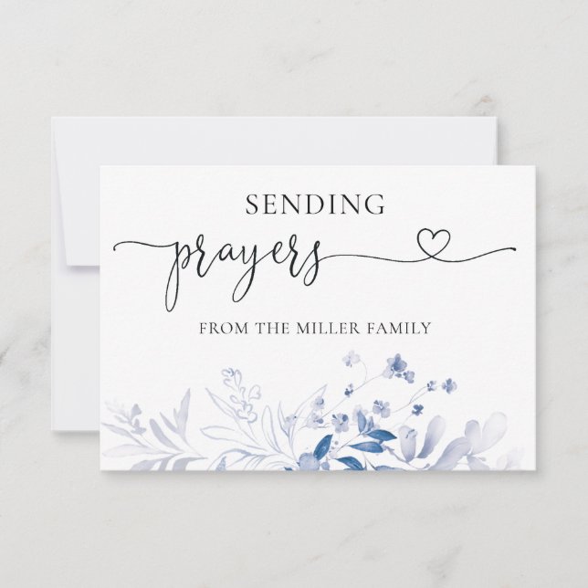 Cartes de prière personnalisées avec enveloppes (Devant)