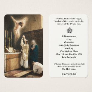 CARTES DE PRIÈRE POUR L'ORDINATION D'UN PRÊTRE CAT