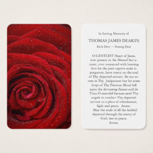 Cartes de prière Rose rouge