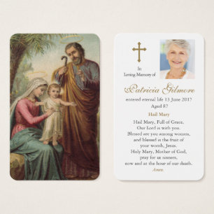 Cartes de prière Sainte famille 1