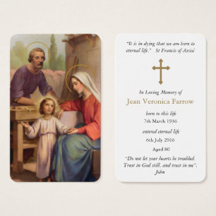 Cartes de prière   Sainte famille 4