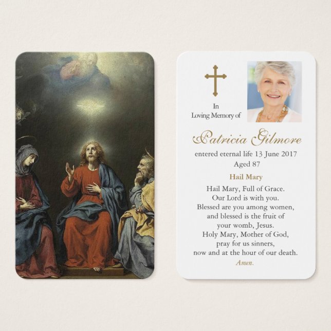 Cartes de prière | Sainte Famille et Saint-Esprit (Devant & derrière)
