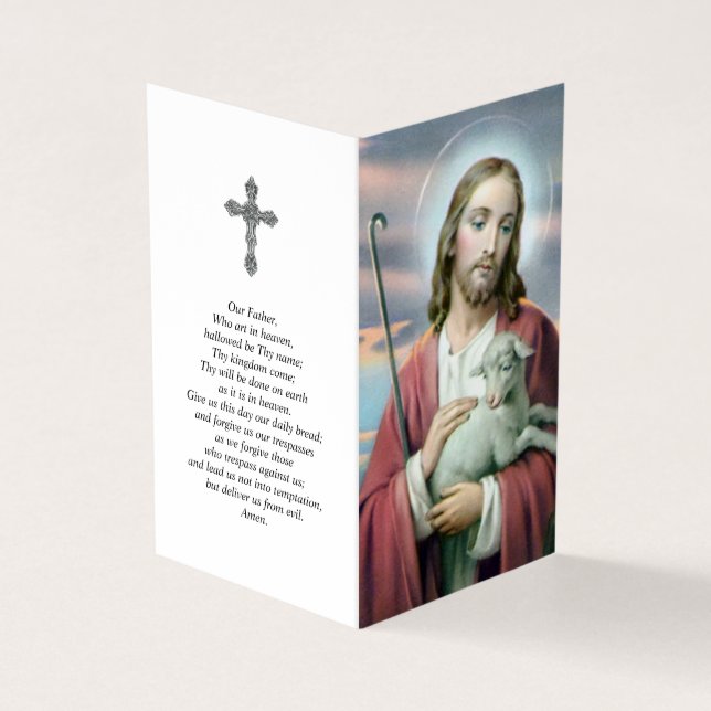 Cartes de prières catholiques | Agneau de Dieu (Extérieur)