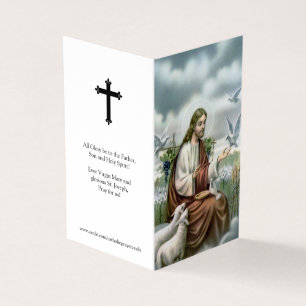 Cartes de prières catholiques   Jésus avec des col