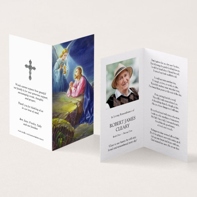 Cartes de prières catholiques | Jésus Christ prier (Inside and Outside)