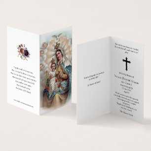 Cartes de prières catholiques  Mary ne pleure pas