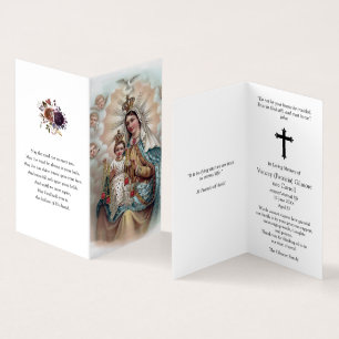 Cartes de prières catholiques  Mary ne pleure pas