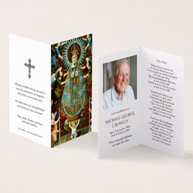 Cartes de prières catholiques | Notre-Dame de Lled (Inside and Outside)