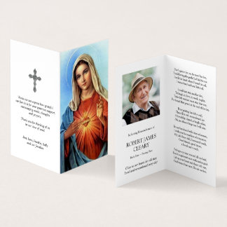 Cartes de prières catholiques | Sacré Coeur Marie