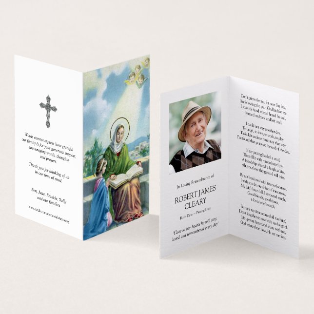 Cartes de prières catholiques | Sainte-Anne & Mary (Inside and Outside)