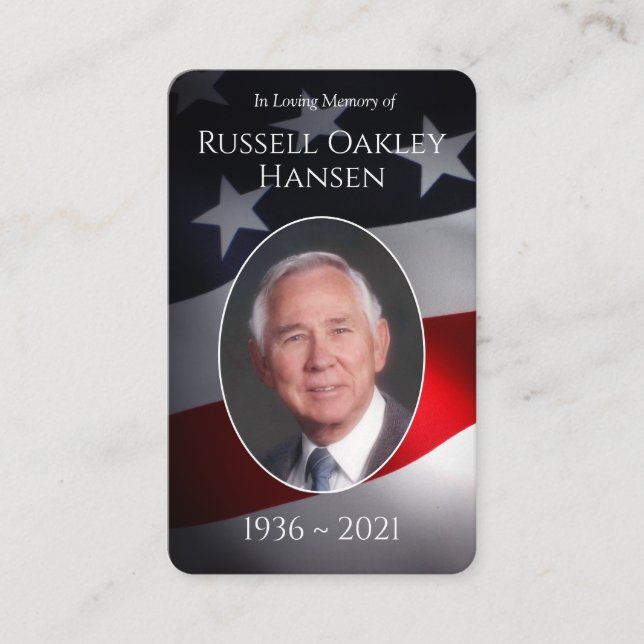 Cartes de prières commémoratives | Armée patriotiq (Devant)