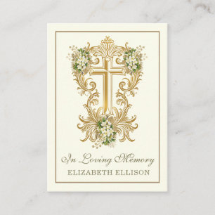 Cartes de prières commémoratives de la Croix d'or