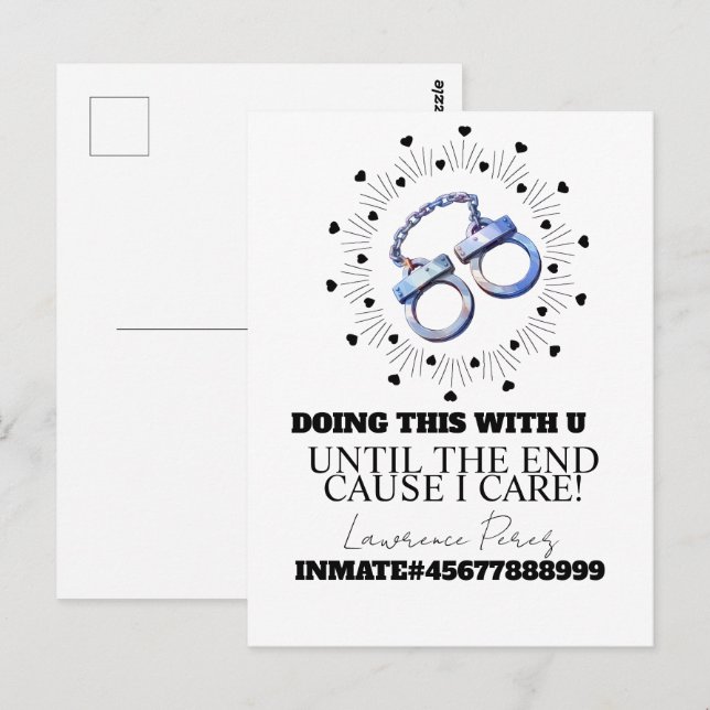 Cartes de prison Distance Effectuer une peine Meno (Devant / Derrière)