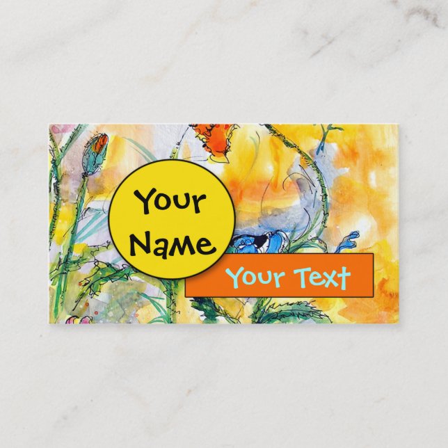 Cartes de profil colorées personnalisables n° 1029 (Devant)
