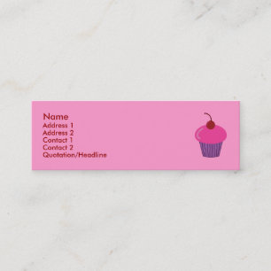 Cartes de profil Cupcake rose