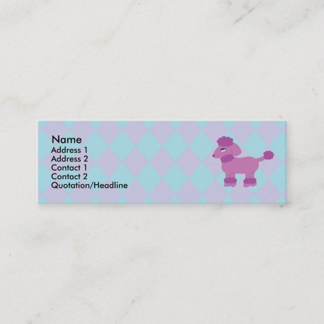 Cartes de profil de caniche (Devant)