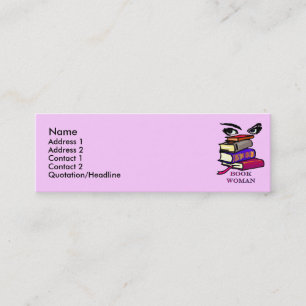 Cartes de profil de femme de livre