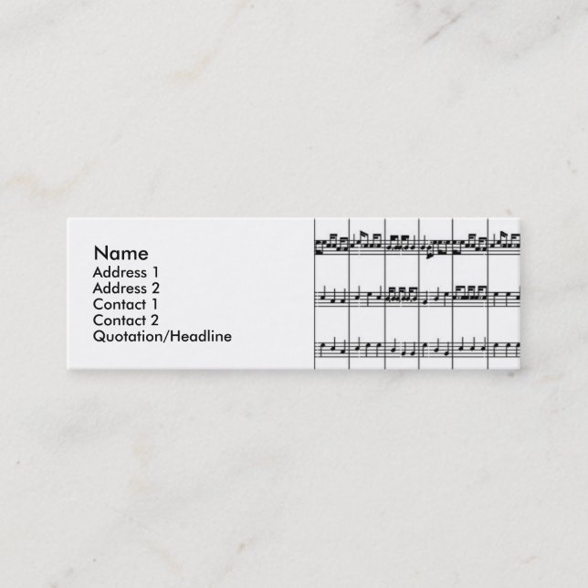 Cartes de profil de musique (Devant)