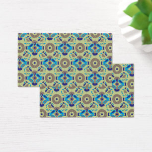 Cartes de Profil Design Bleu Beige Ornemental