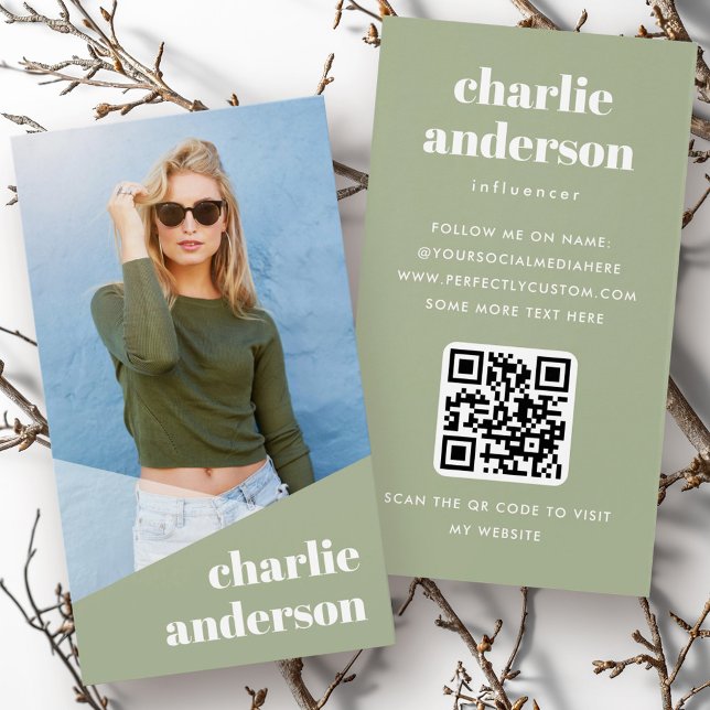 Cartes de profil personnalisées (Custom photo trendy influencer profile cards)