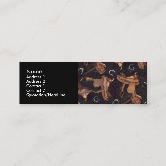 Cartes de profil personnel de selles (Devant)