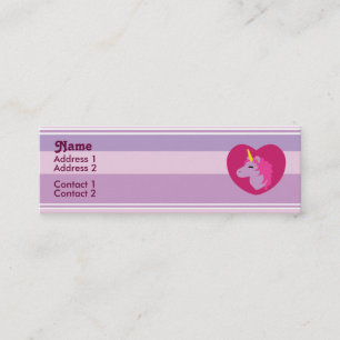 Cartes de profil Unicorne rose