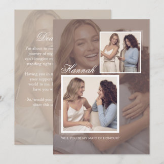 Cartes de Proposition de Photo de Demoiselle d'Hon