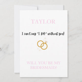 Cartes de propositions de Bridesmaid