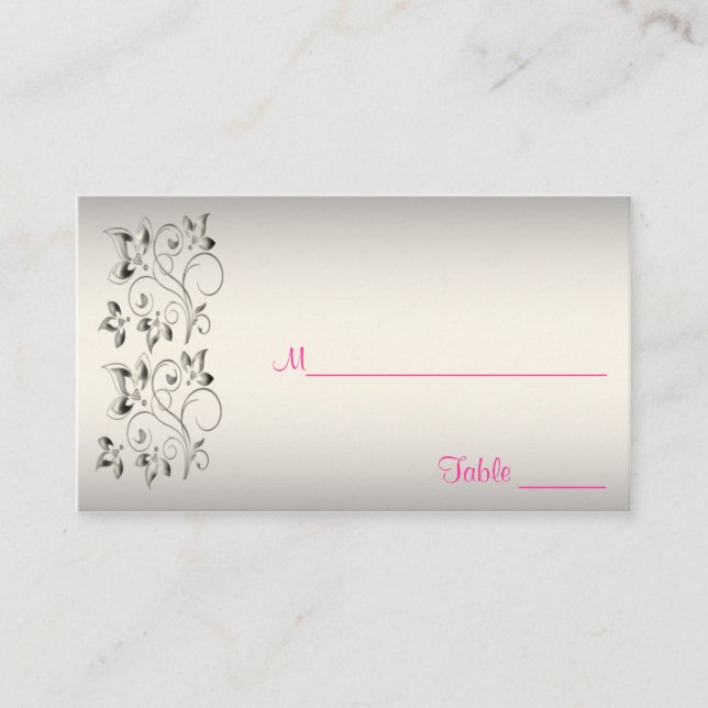 Cartes de puces rose, noire et argent (Devant)