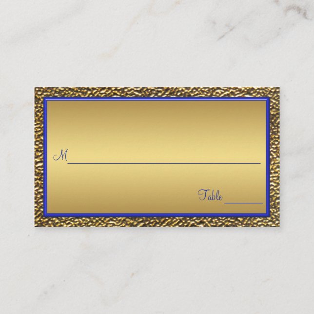 Cartes de puces Royal Blue et Gold (Devant)