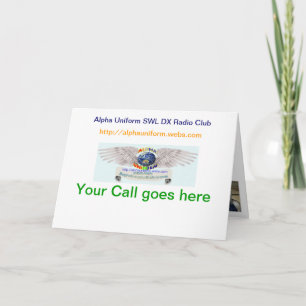 Cartes de QSL pliées alpha par uniforme