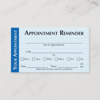 Cartes de rappel de rendez-vous avec message de ge