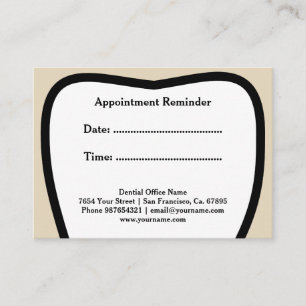 Cartes de rappel de rendez-vous de dentiste