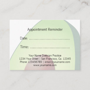Cartes de rappel de rendez-vous de pratique de dié