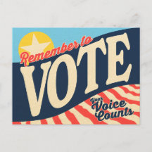 Cartes de rappel pour le vote - Votre voix compte 