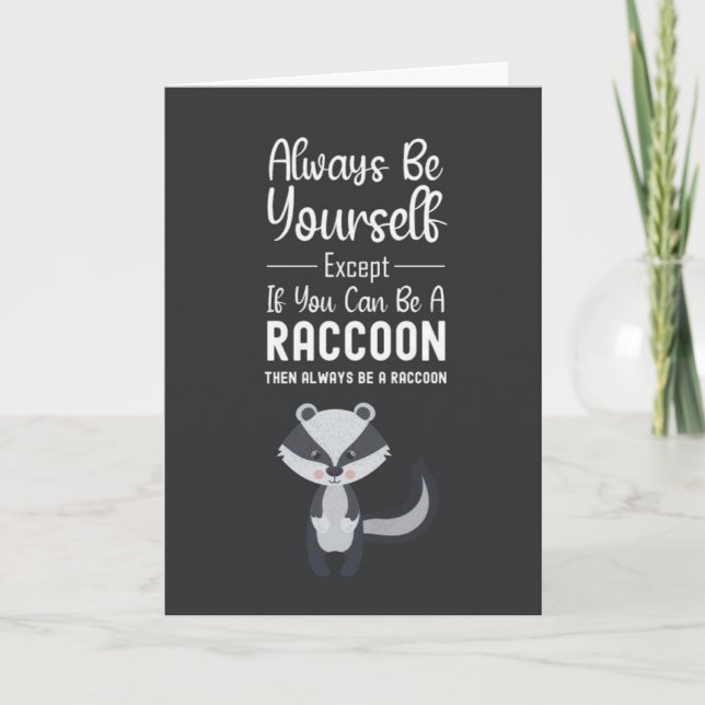 Cartes de Raton Laveur Mignon Humour Animal Drôle  (Devant)